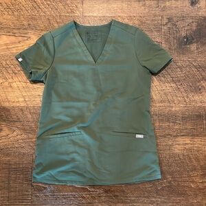 Figs Moss Color Scrub Top Size XS
